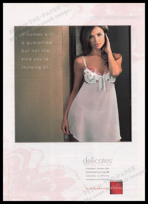 JCPenney Lingerie 2000s Print Advertisement Ad 2005 Delicates Sexy Every Day Fetch the Paper!