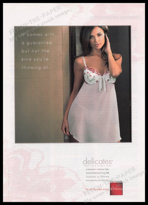 JCPenney Lingerie 2000s Print Advertisement Ad 2005 Delicates Sexy Every Day Fetch the Paper!