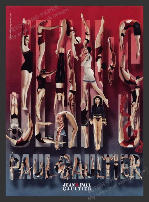 Jean Paul Gaultier 2000s Print Advertisement 2007 Jean's Swimwear Models Fetch the Paper!