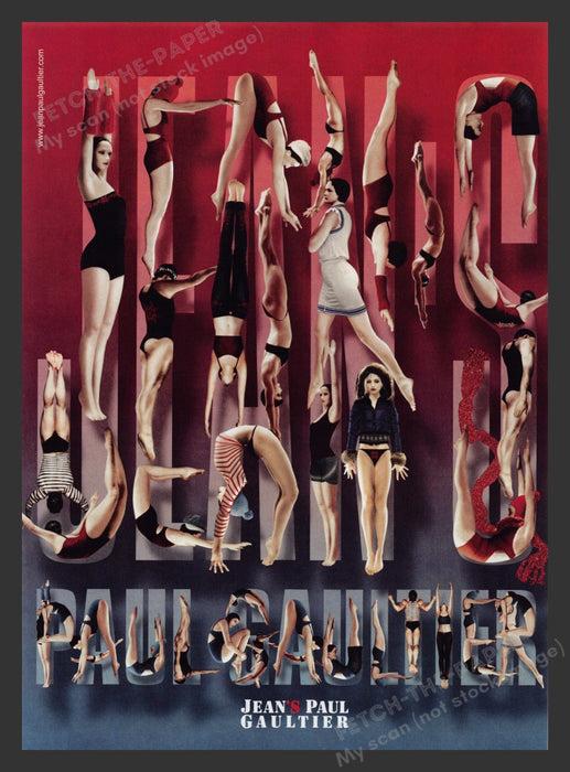 Jean Paul Gaultier 2000s Print Advertisement 2007 Jean's Swimwear Models Fetch the Paper!