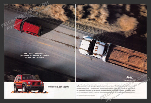 2002 Jeep Liberty Benefit #12 "Power to Master All Things" Print Advertisement.