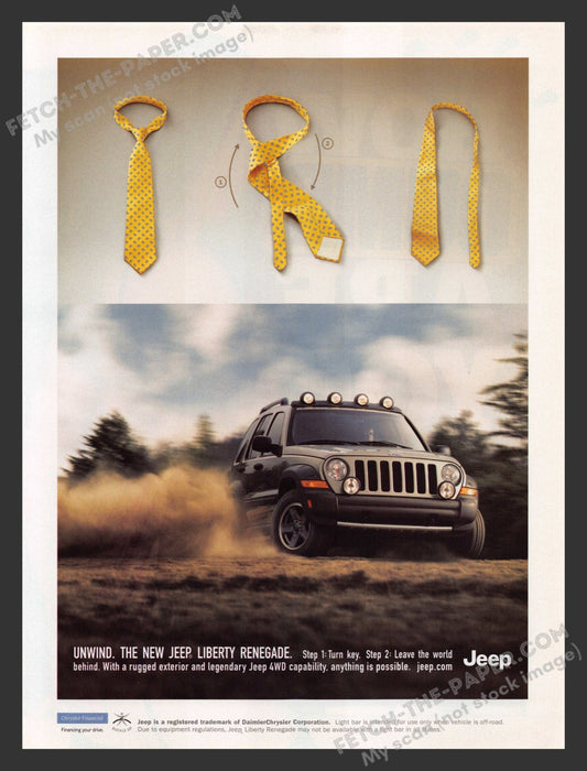 2005 Print Advertisement Jeep Liberty Renegade Ad.