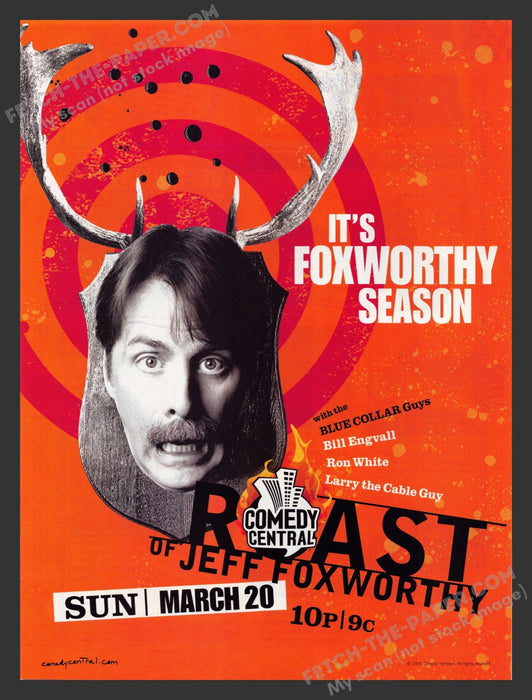 2005 Print Advertisement Jeff Foxworthy Comedy Central T.V. Show Celebrity Ad.
