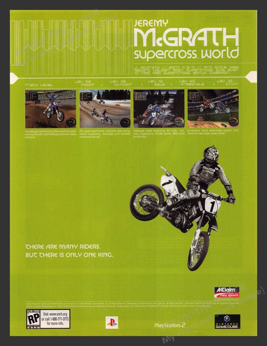 2001 Jeremy McGrath Supercross World Video Game Print Advertisement