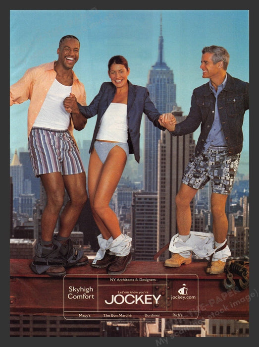 2000 Jockey Skyhigh Comfort Underwear NYC Empire State Print Advertisement Ad