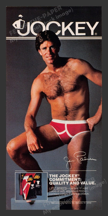 1983 Jockey Men's Underwear Jim Palmer Red Print Advertisement Ad