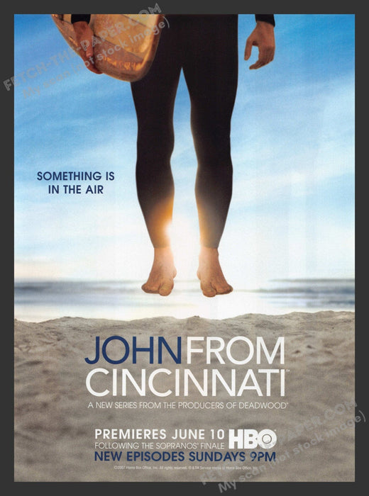 2007 Print Advertisement "John From Cincinnati" HBO T.V. Show Ad.