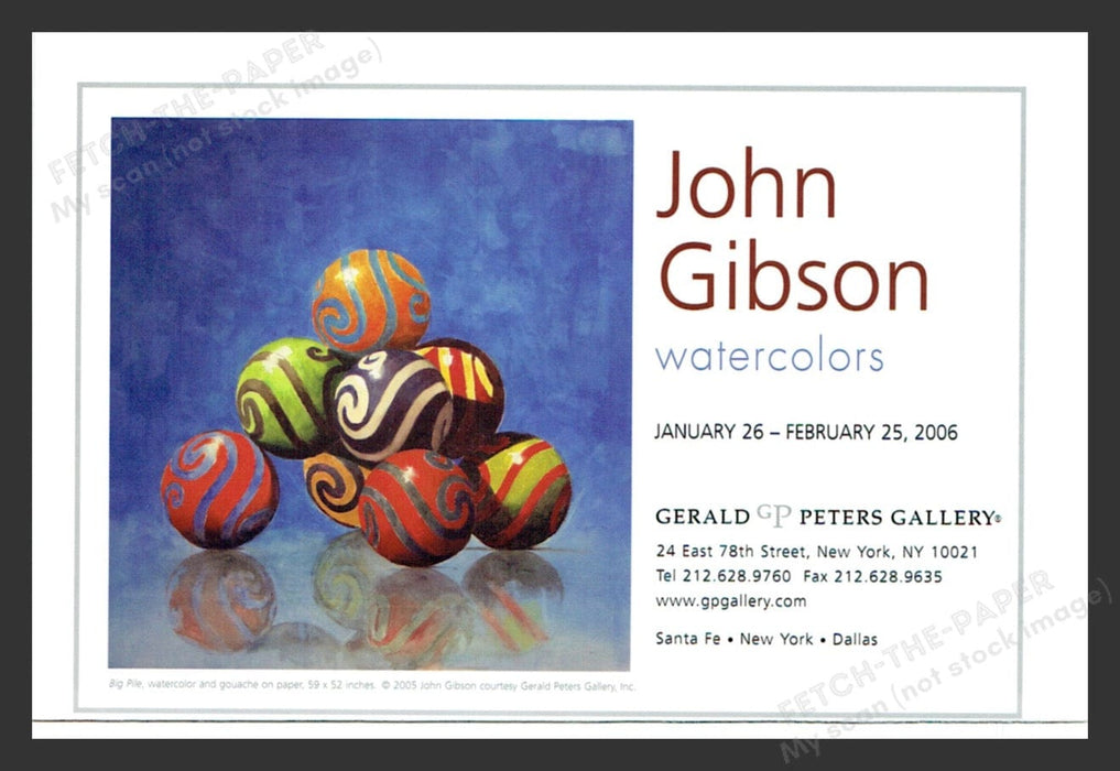 2006 John Gibson NYC Art Gallery Show Print Advertisement Ad