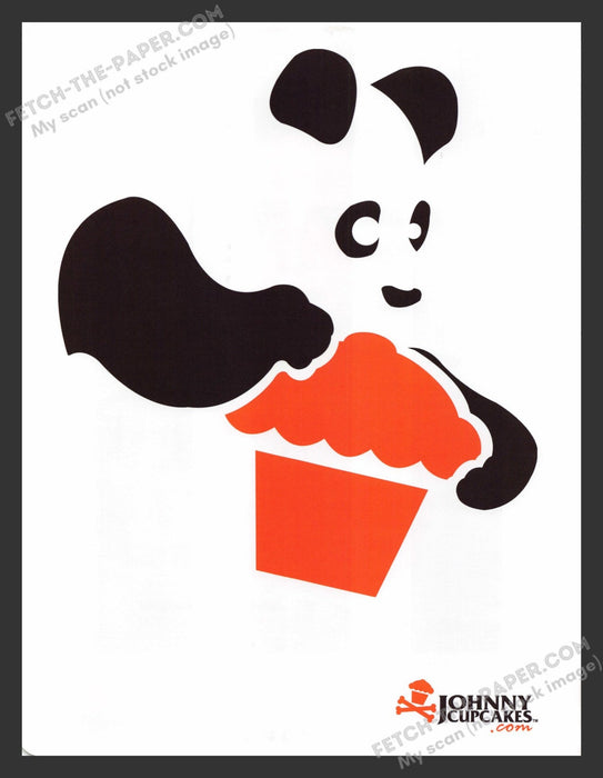 2005 Johnny Cupcakes Panda Bear Clothing Print Advertisement.