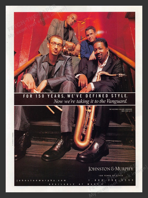 2000 Johnston & Murphy Village Vanguard NYC Print Advertisement Ad