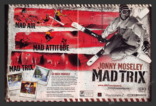 2001 Jonny Moseley Mad Trix Video Game Print Advertisement (2 Pages)