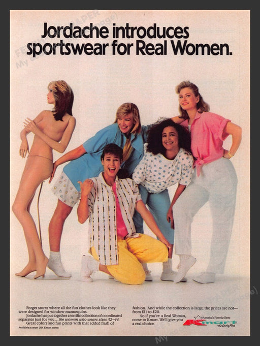 1987 Jordache Sportswear for Real Women Kmart Print Advertisement Ad