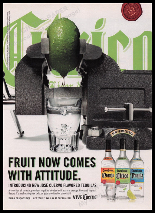Jose Cuervo Flavored Tequilas 2000s Print Advertisement Ad 2006 Fetch the Paper!