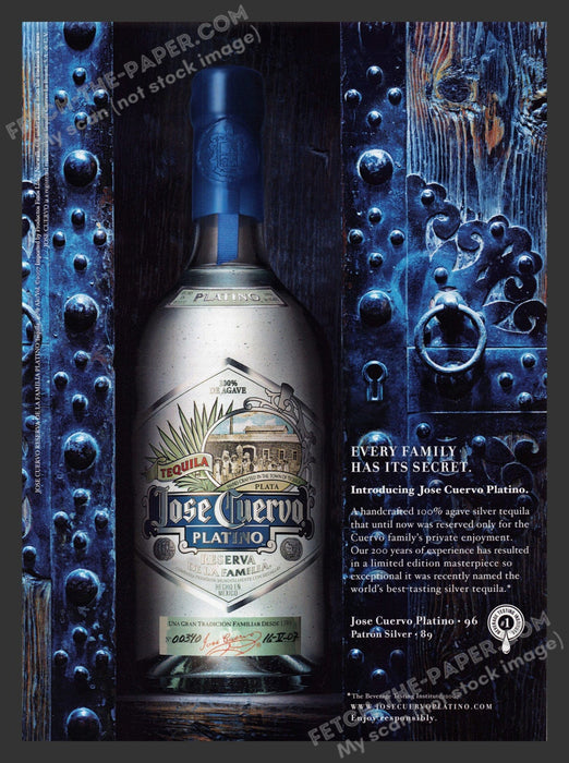 2007 Print Advertisement Jose Cuervo Tequila Platino Alcohol Ad.
