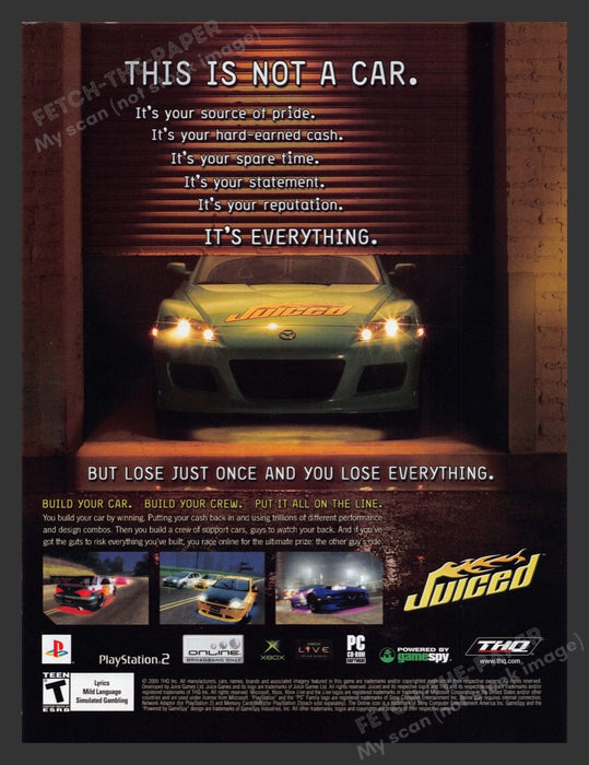 2005 Juiced Video Game Print Advertisement