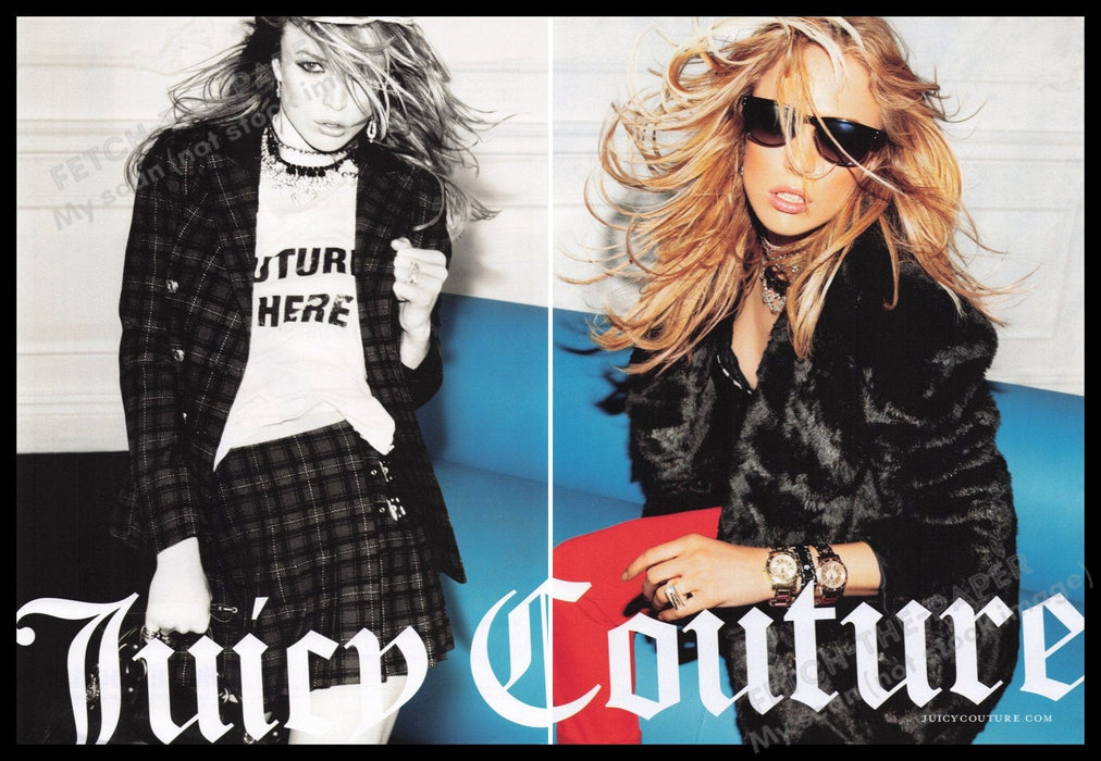 Juicy Couture Clothing 2000s Print Advertisement (2 pages) 2011 School Skirt Fetch the Paper!
