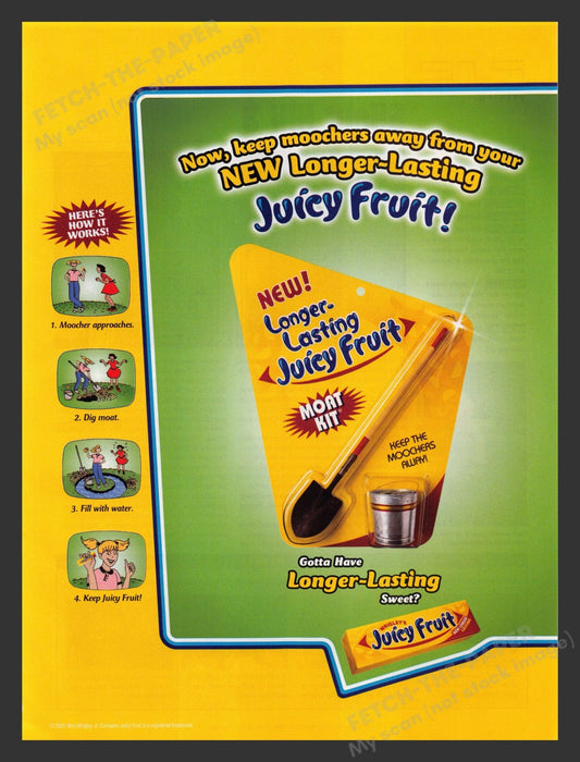 2003 Juicy Fruit Gum New Longer-Lasting Print Advertisement Ad