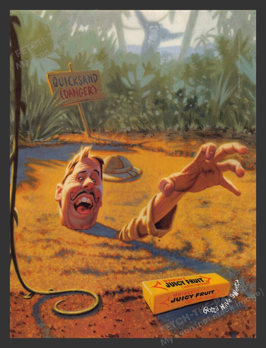 2002 Juicy Fruit Gum Quicksand Print Advertisement Ad