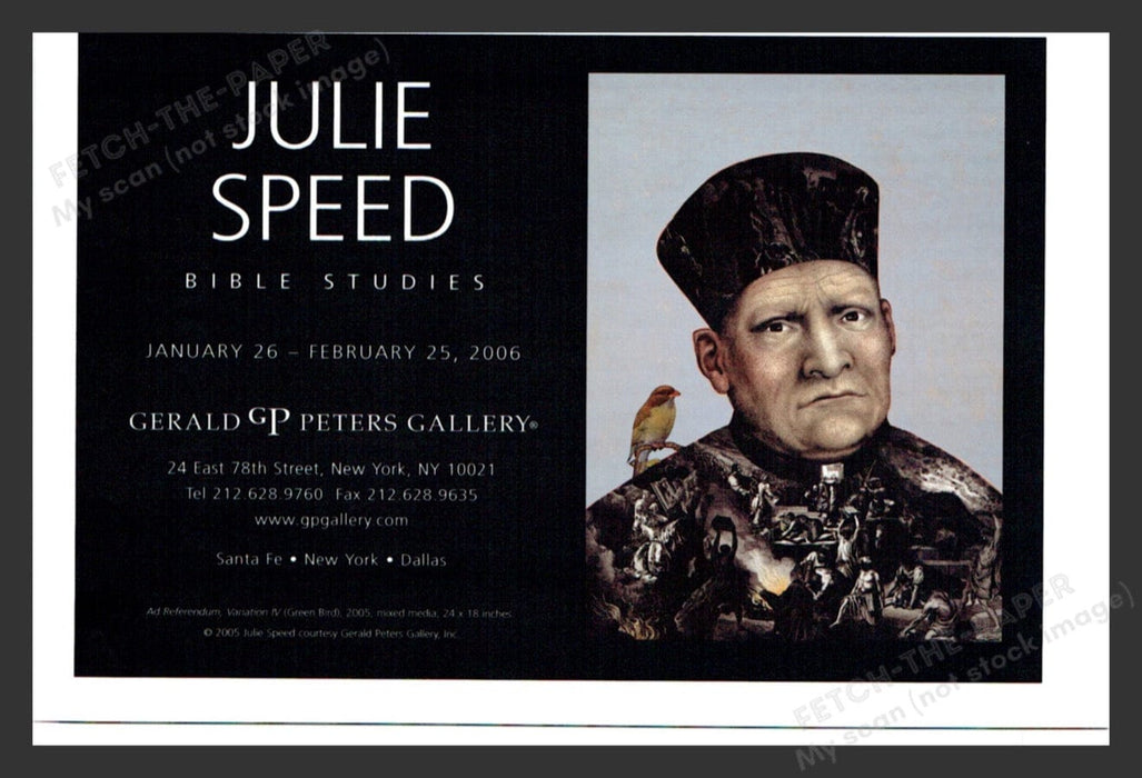 2006 Julie Speed NYC Art Gallery Show Print Advertisement Ad