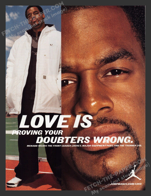 2002 Jumpman23 Jordan Clothing Donovan McNabb Athlete Print Advertisement.