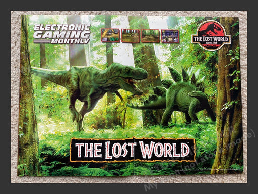 1997 Jurassic Park: The Lost World Fold Out Video Game Poster 10.5" x 14.75"