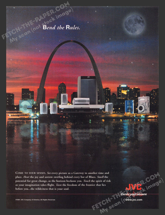 2001 JVC Electronics Gateway Arch City St. Louis Missouri Advertisement Ad.