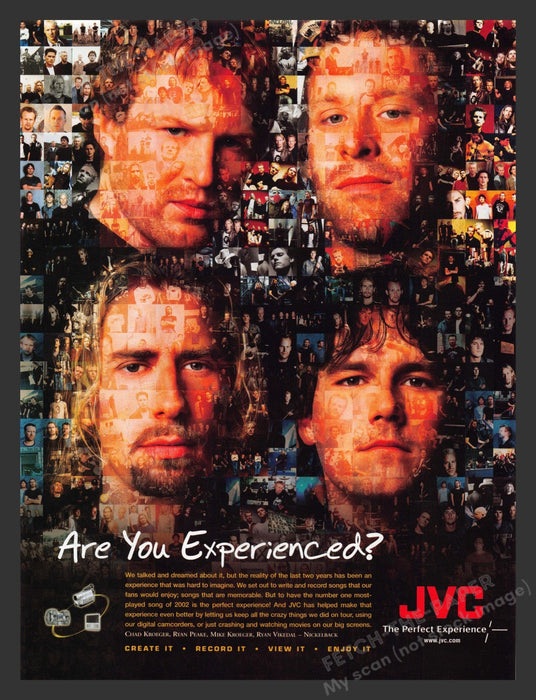 2003 JVC Nickelback "Are You Experienced?" Print Advertisement Ad