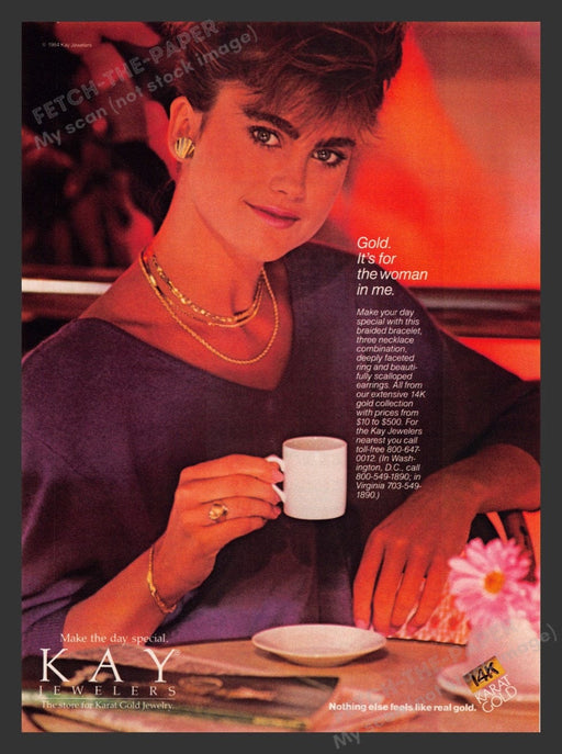 1984 Kay Jewelers Model: Kathy Ireland Print Advertisement Ad