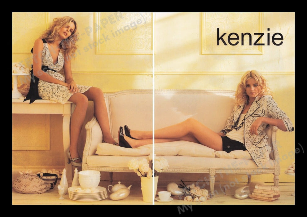 Kenzie Shoes 2000s Print Advertisement (2 pages) 2007 Legs Girls Couch Fetch the Paper!