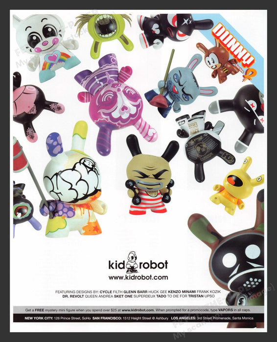 2004 Kid Robot Dunny Series Designer Art Toy Print Advertisement Ad.