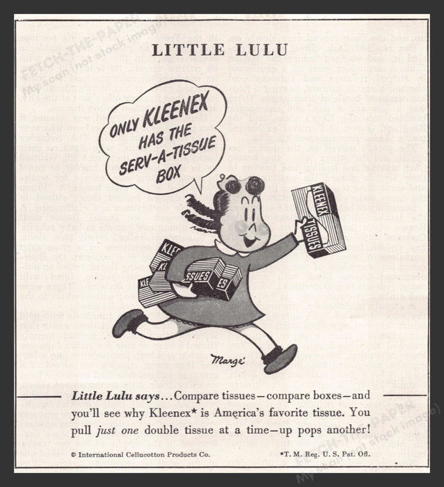 1948 Kleenex Tissues Little LuLu Print Advertisement Ad