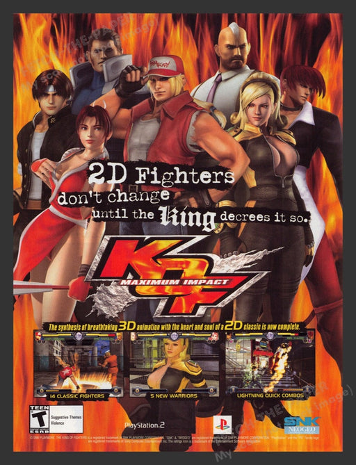 2004 KOF The King of Fighters: Maximum Impact Video Game Print Advertisement