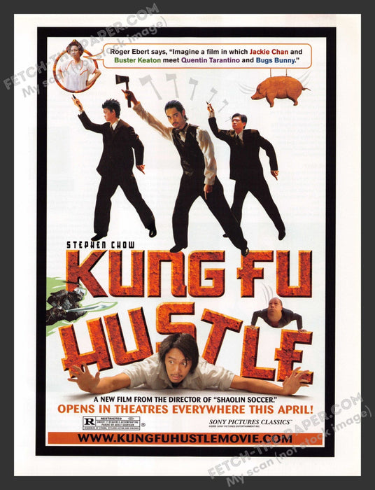 2005 Print Advertisement Kung Fu Hustle Stephen Chow Movie Release Ad.