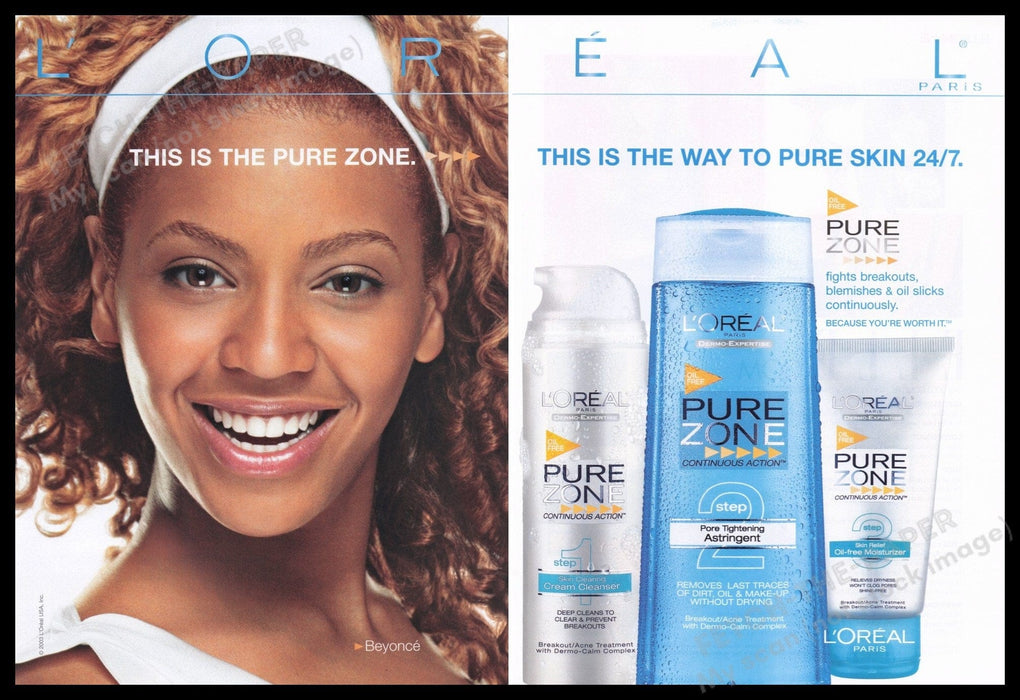 L'Oreal Beyonce 2000s Print Advertisement (2 pages) 2003 Fetch the Paper!