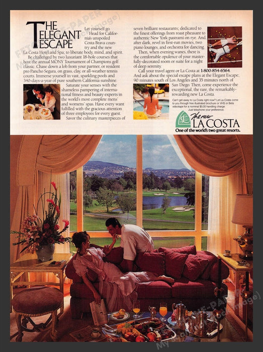 1987 La Costa Resort California Print Advertisement Ad