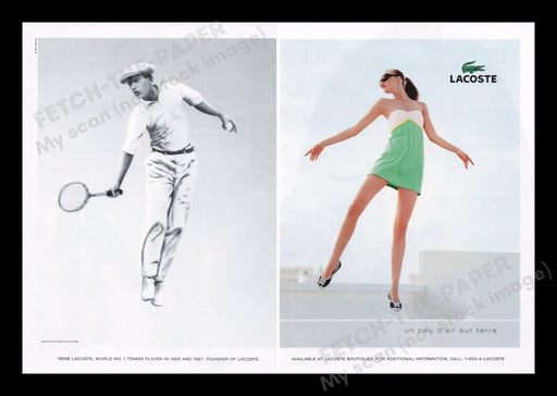 Lacoste Clothing 2000s Print Advertisement (2 pages) 2007 Legs Fetch the Paper!