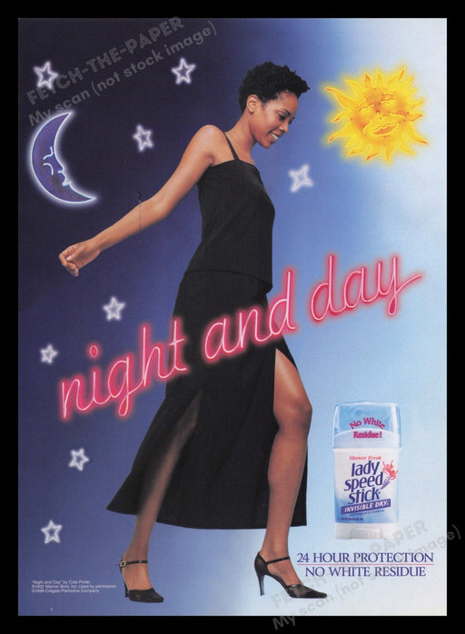Lady Speed Stick 2000s Print Advertisement 2000 Legs Night and Day Dress Fetch the Paper!