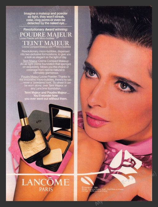 1988 Lancome Paris Poudre Majeur Teint Majeur Print Advertisement Ad