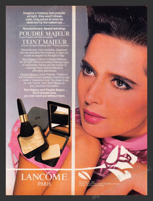 1988 Lancome Paris Poudre Majeur Teint Majeur Print Advertisement Ad