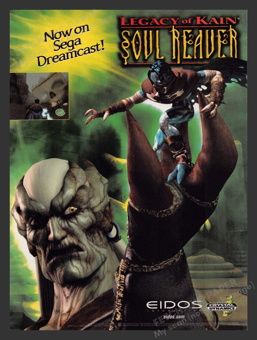 2000 Legacy of Kain: Soul Reaver Video Game Print Advertisement