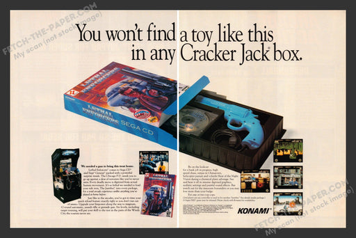 1994 Print Advertisement 2 Page Lethal Enforcers Video Game Ad.