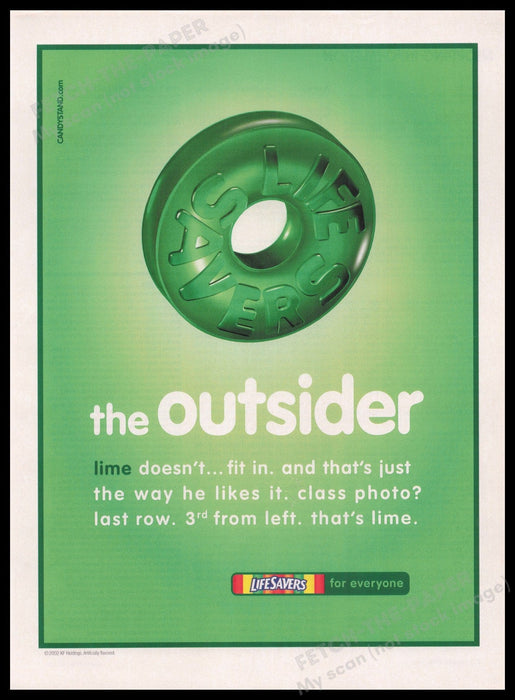 Life Savers 2000s Print Advertisement Ad 2002 Fetch the Paper!