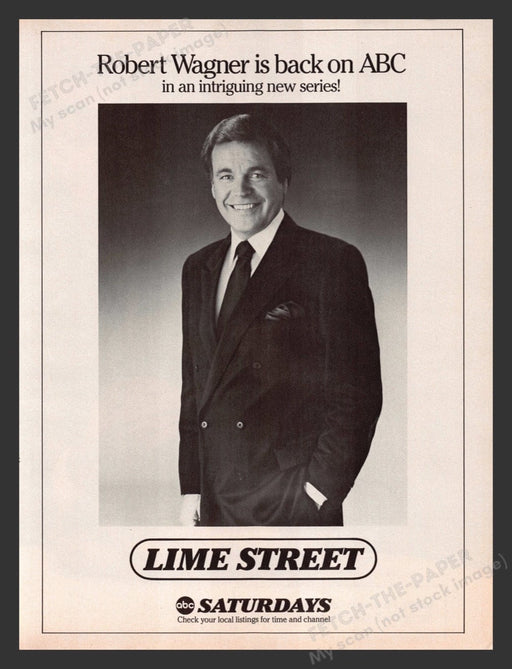 1985 Lime Street ABC with Robert Wagner Print Advertisement Ad