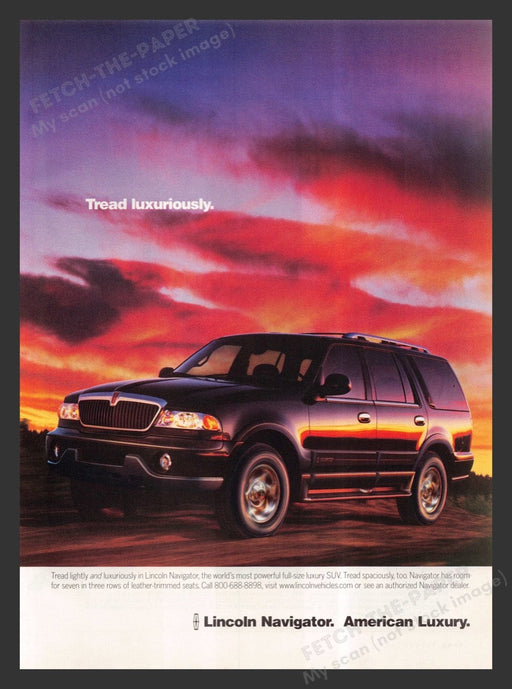 2000 Lincoln Navigator Full Size Luxury SUV Print Advertisement Ad