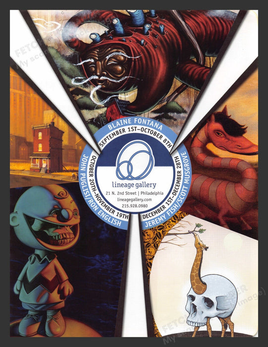 2005 Lineage Gallery Art Show Philadelphia Print Advertisement Ad.