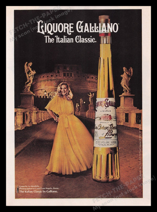 Liquore Galliano Liqueur 1970s Print Advertisement Ad 1978 Italy Fetch the Paper!
