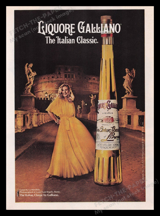 Liquore Galliano Liqueur 1970s Print Advertisement Ad 1978 Italy Fetch the Paper!