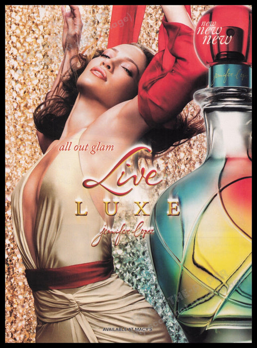 Live Lux Jennifer Lopez 2000s Print Advertisement Ad 2006 Perfume Fetch the Paper!