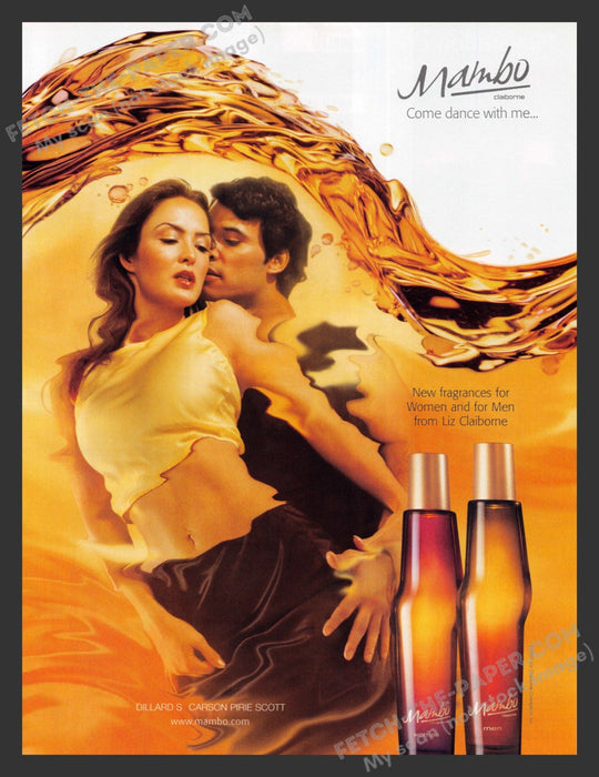 2001 Print Advertisement Liz Claiborne Fragrance "Mambo" Ad.