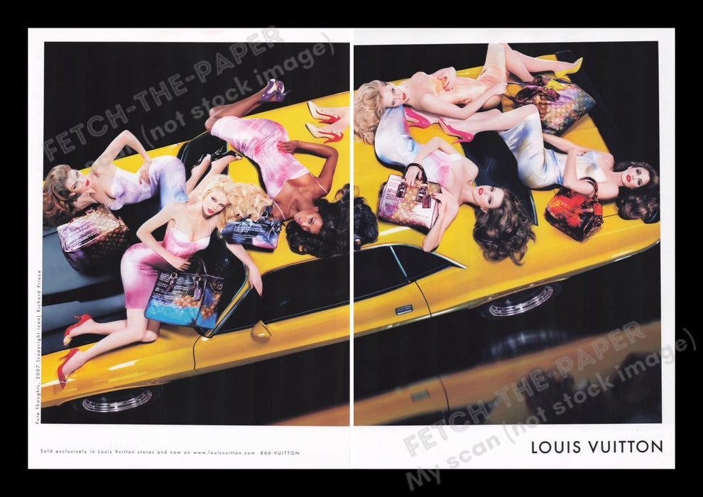 Louis Vuitton Fashion 2000s Print Advertisement (2 pages) 2008 Legs Ladies Car Fetch the Paper!